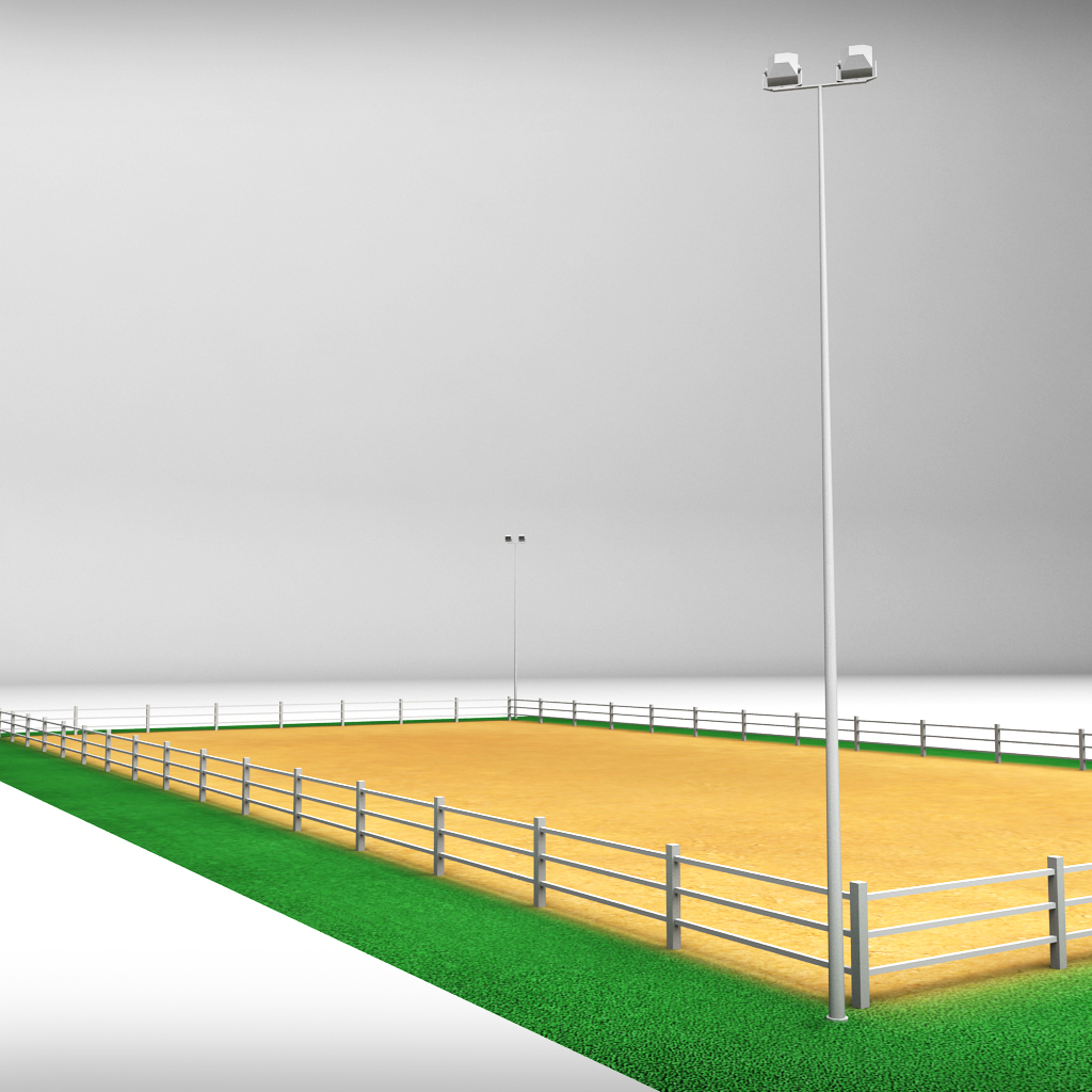 Horse jump riding arena low poly by kr3atura 3DOcean